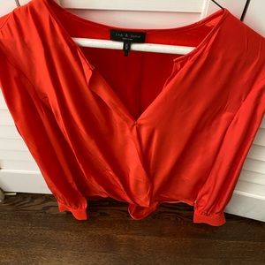 Beautiful red silk blouse